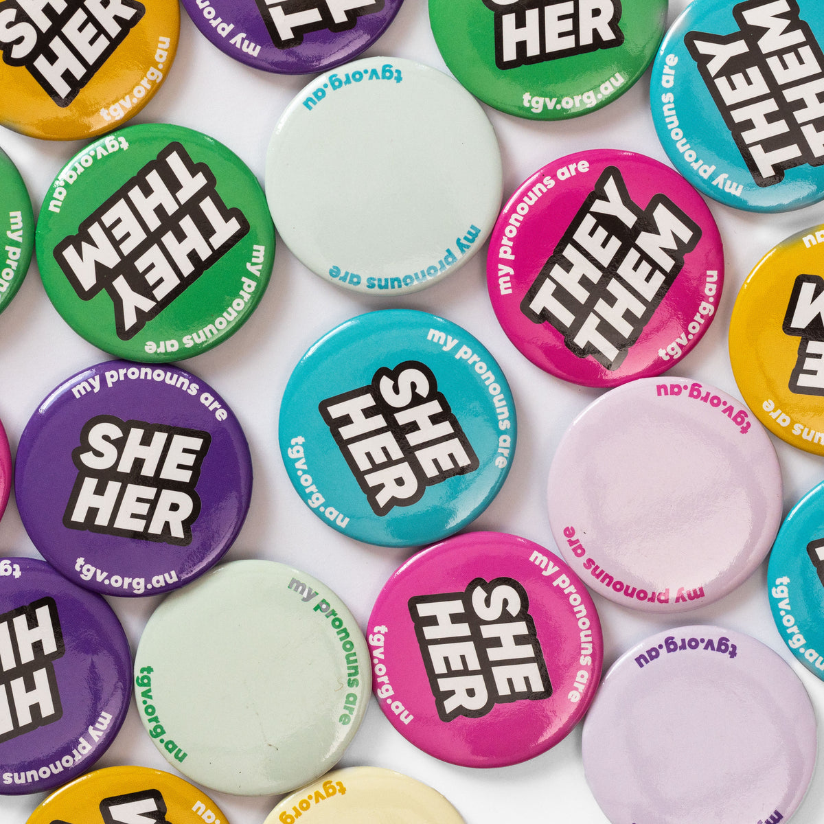 Pronoun Badges – Transgender Victoria