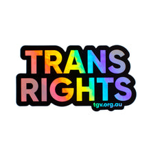 Load image into Gallery viewer, Trans Rights Holographic Sticker