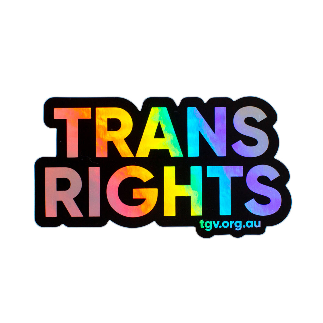 Trans Rights Holographic Sticker